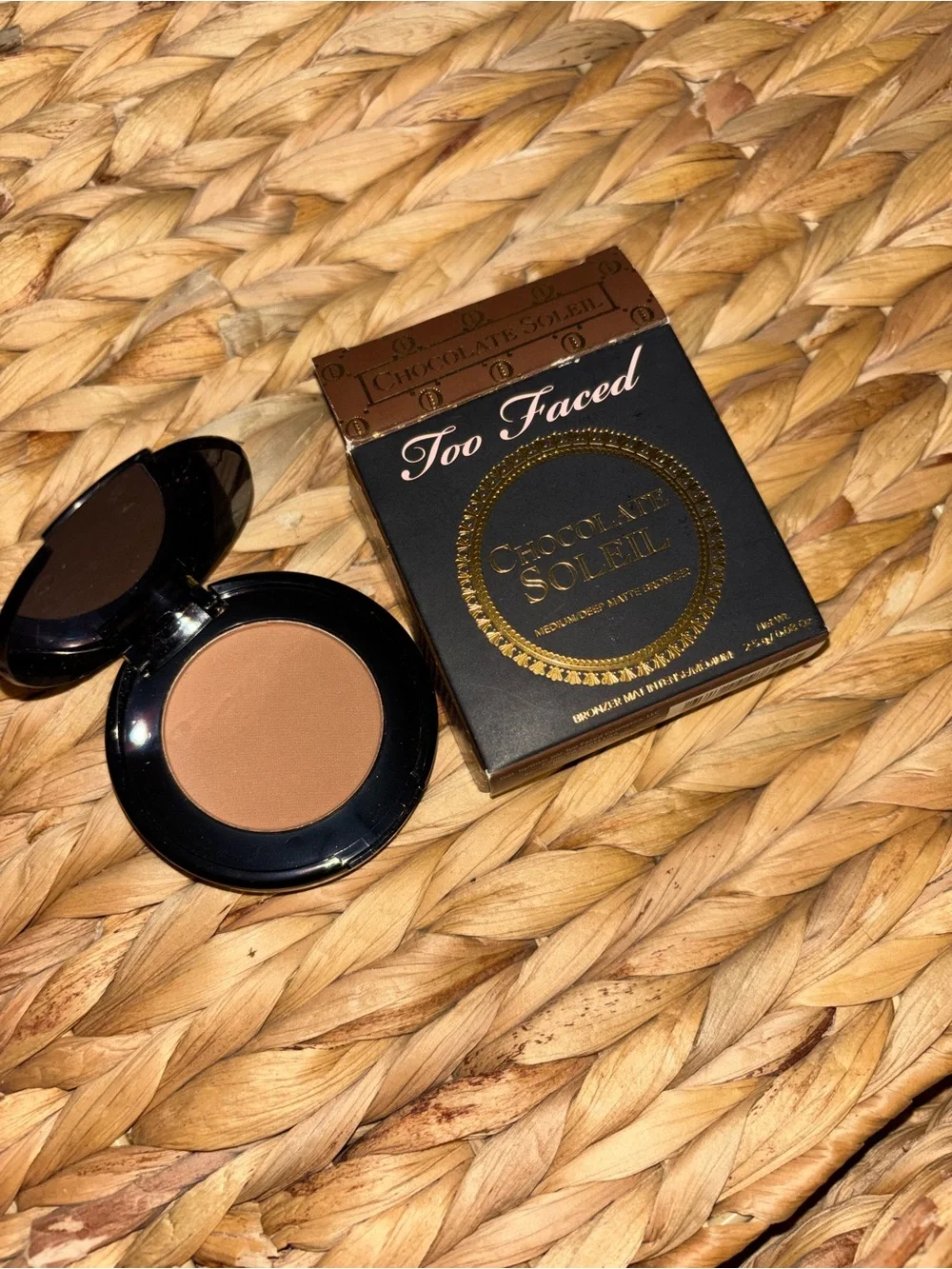 Too Faced Chocolate Soleil Matte Bronzer - Black & Gold Packaging